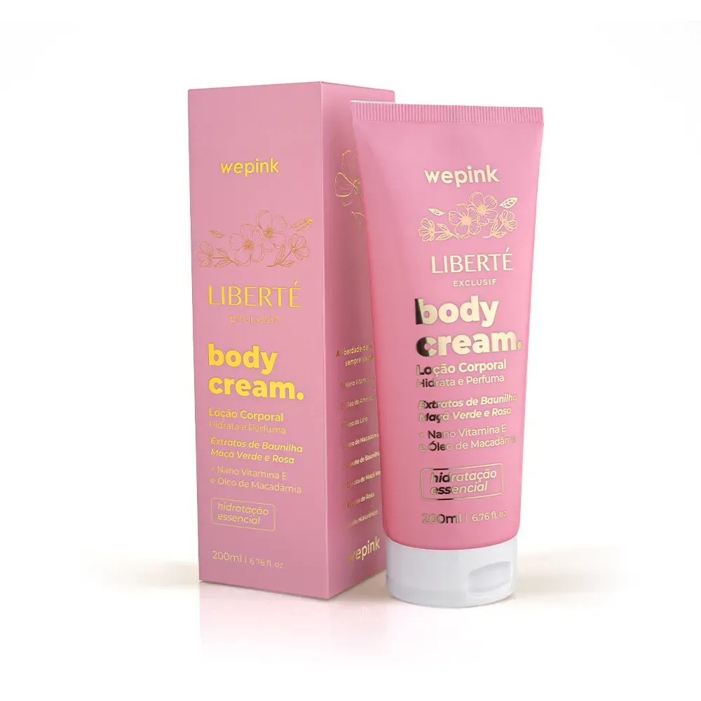 Body Cream Liberté Exclusif Desodorante Hidratante 200ml - Wepink