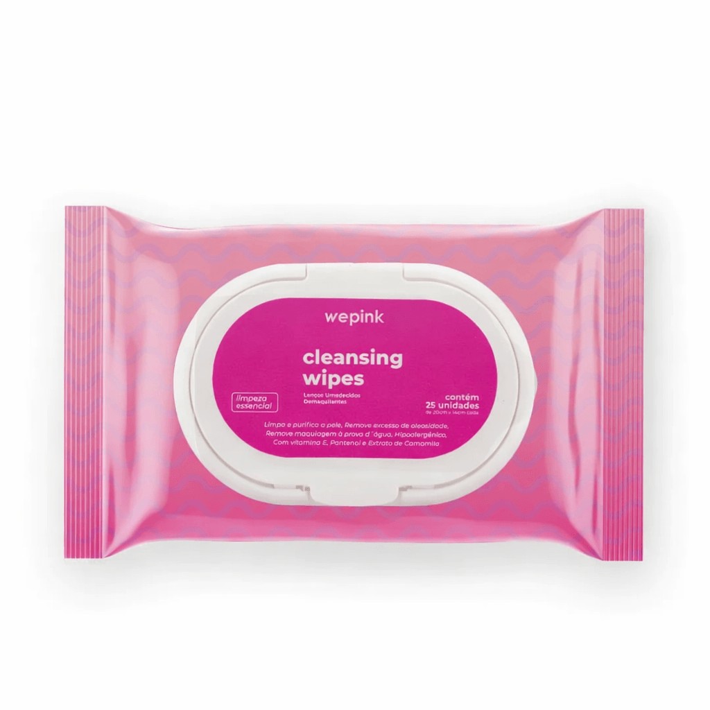 Cleansing Wipes Lenço Umedecido Demaquilante 25 un. - Wepink